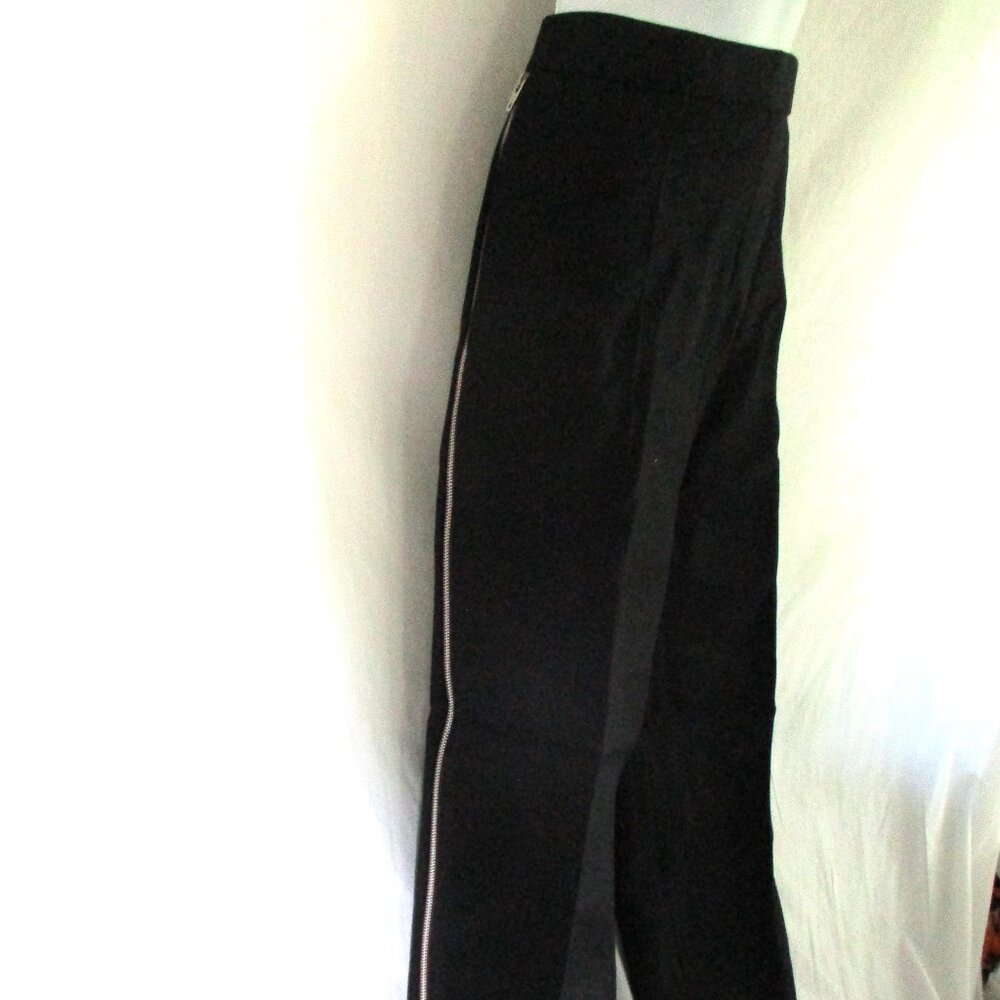 NWT NEW CELINE Pleated TROUSER Pant 38 Luxury Formal BLACK ZIPPER Culotte